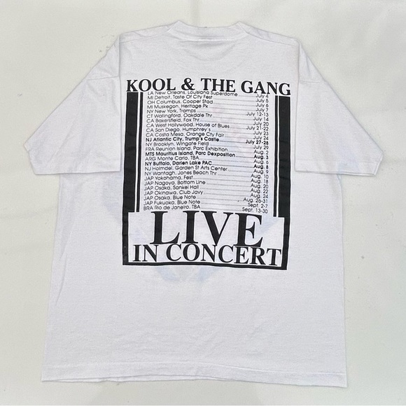 Vintage 1996 Kool & The Gang World Tour T Shirt Live In Concert Size Men’s XL - Picture 2 of 6